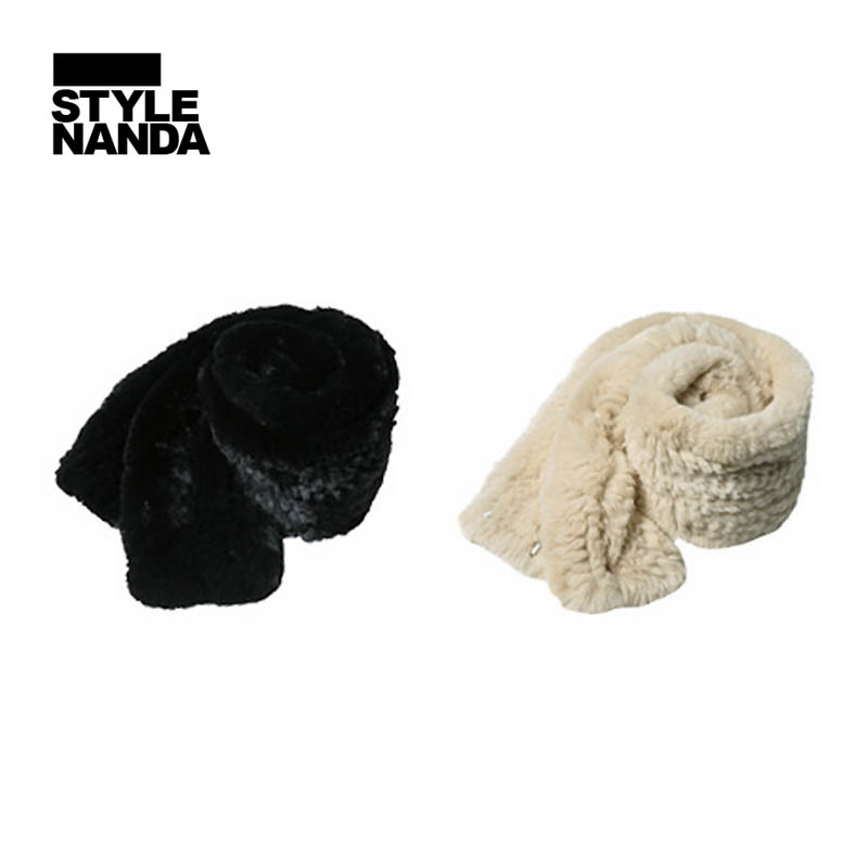 stylenanda 韩版柔软毛皮围巾