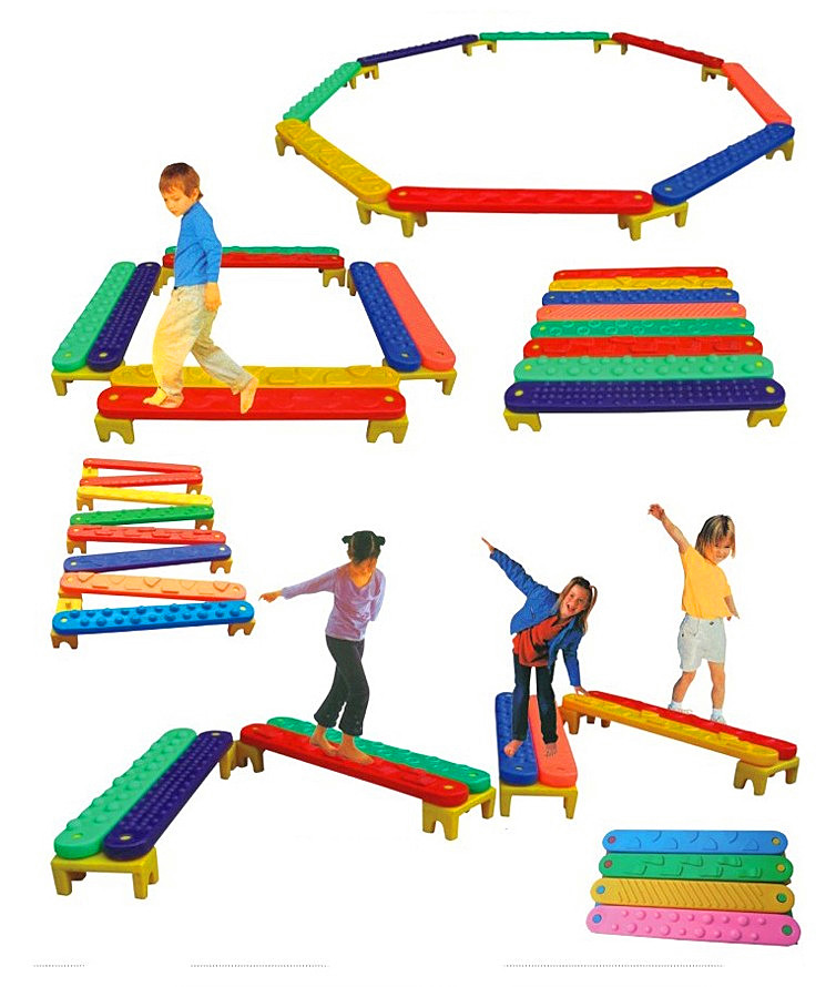 Premature Teaching Sense Unified Training Equipment Sixteen-in-one Balance Track Plastic Sino-wood Bridge Touch Plastic Balance Wood