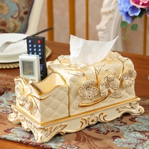 European ceramic tissue box multifunctional drawing box creative remote control storage box living room coffee table decorations ornaments