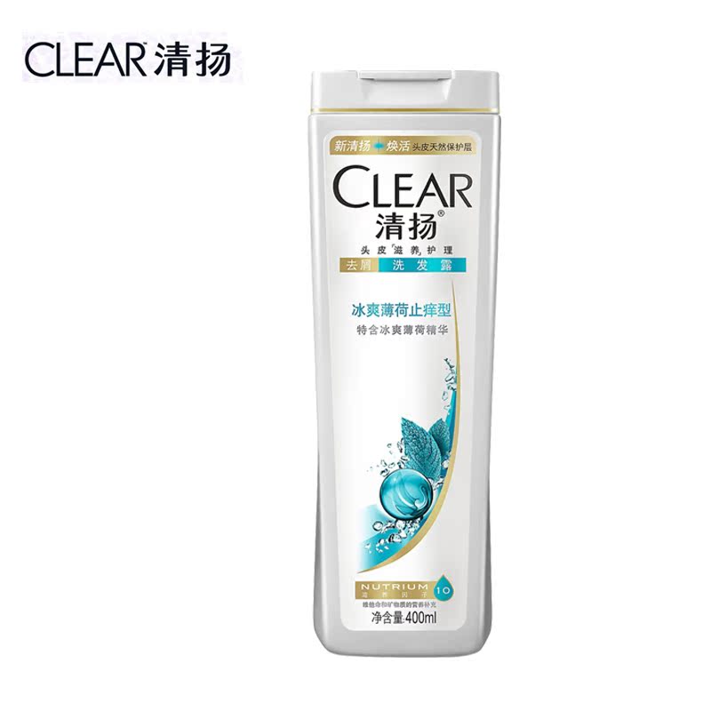 clear 清扬洗发露冰爽薄荷型 400ml去屑洗发水洗发液止痒