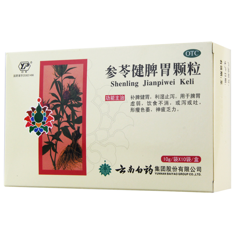 买1发2】云丰云南白药 参苓健脾胃颗粒10袋止泻饮食不消脾胃虚弱