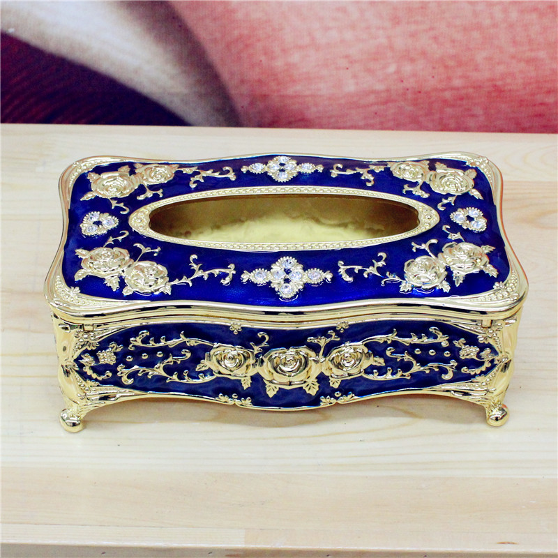 Indian traditional handicrafts Indian copper tableware European style gilt removable toilet paper box gift YT417