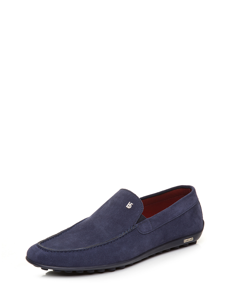 Roberto Botticelli 深紫反绒Logo饰驾驶鞋