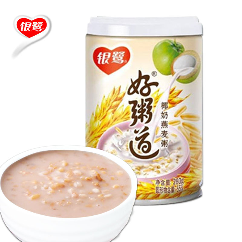 【天猫超市】银鹭好粥道椰奶燕麦粥 280g 八宝粥 速食粥 休闲零食