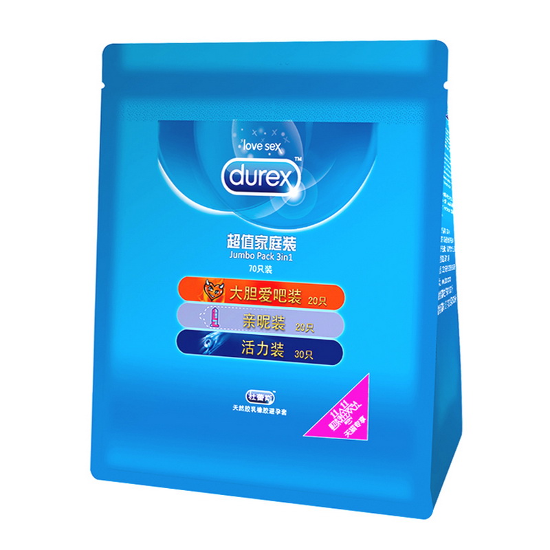 杜蕾斯避孕套家庭装70只 活力love亲昵安全套 男女情趣成人用品CR