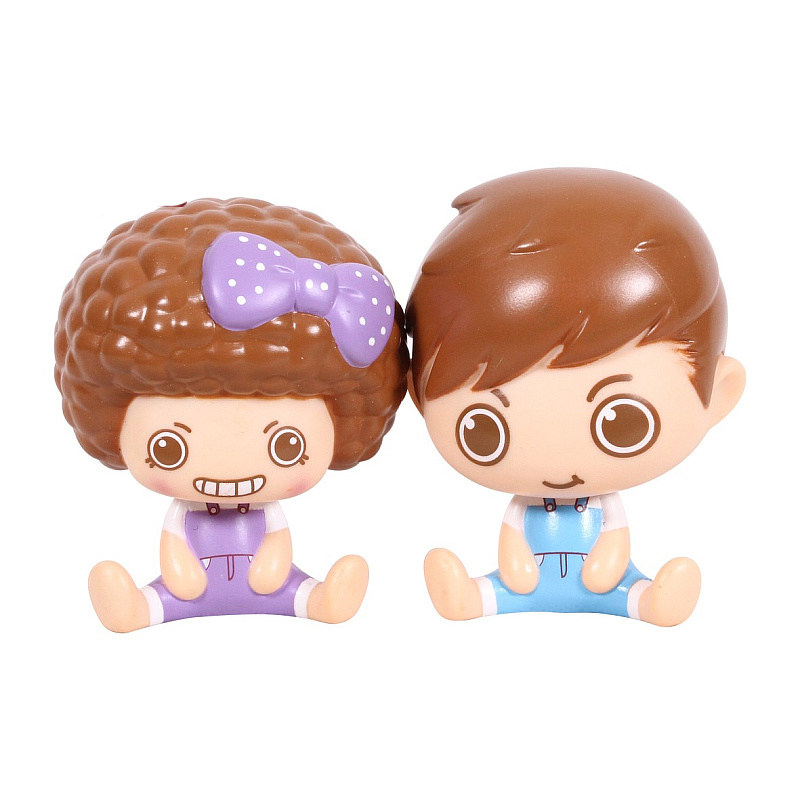 摩丝娃娃太阳能汽车用品摇头公仔车载玩偶摆件可爱创意车内装饰品