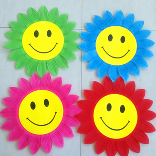 CCTV 61 smiley sunflower hand-turned sunflower flower folding flower sunflower hand-turned flower dance props