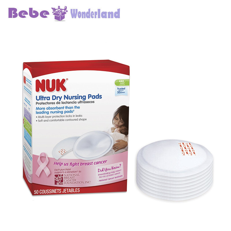 德国NUK 母乳加厚型一次性防溢乳垫/防乳癌/哺乳期必备50片棉