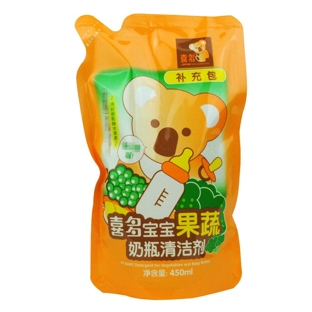 喜多 宝宝果蔬清洁剂清洗剂补充包 450ML 婴儿奶瓶清洁剂
