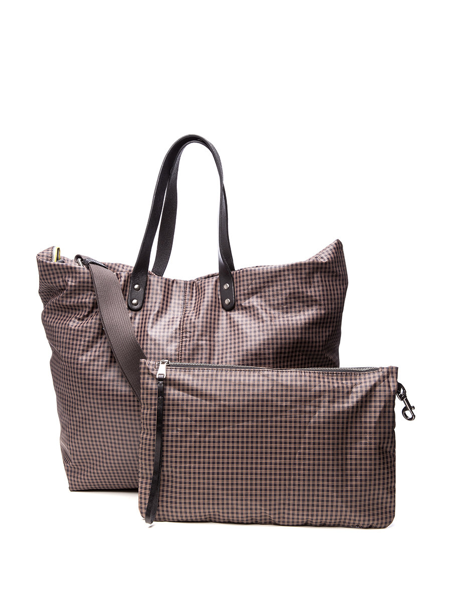 Dolce&Gabbana 棕色格纹图案子母手提包