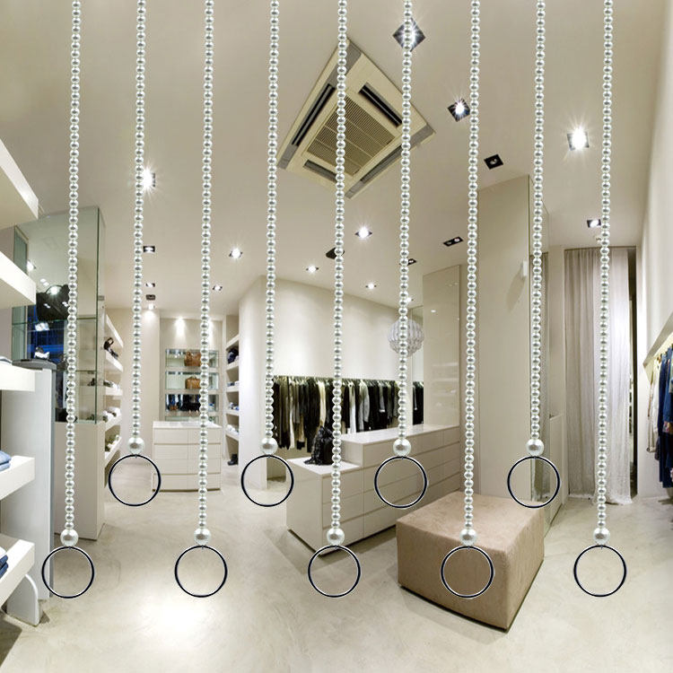 Z-01 Oversized pearl crystal ring Clothing store hanging clothes ring display rack wall wire hanging