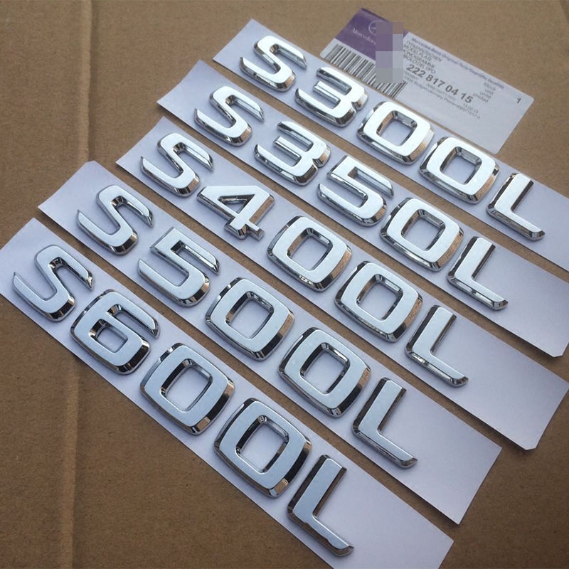 Original old Mercedes S-class car logo S350 S400L S500 S550 S600L word label tail standard displacement standard