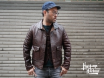 Spot Bill Kelso Italian BADALASSI Tanned cowhide retro flying leather clothing