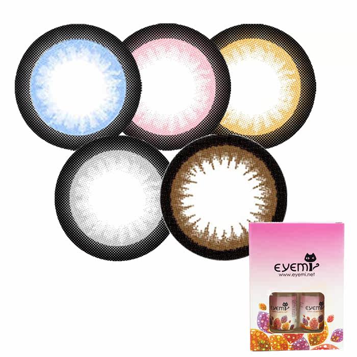 Eyemi爱咪月光混血美瞳年抛棒棒糖唐纳滋彩色隐形眼镜1片 拍2包邮