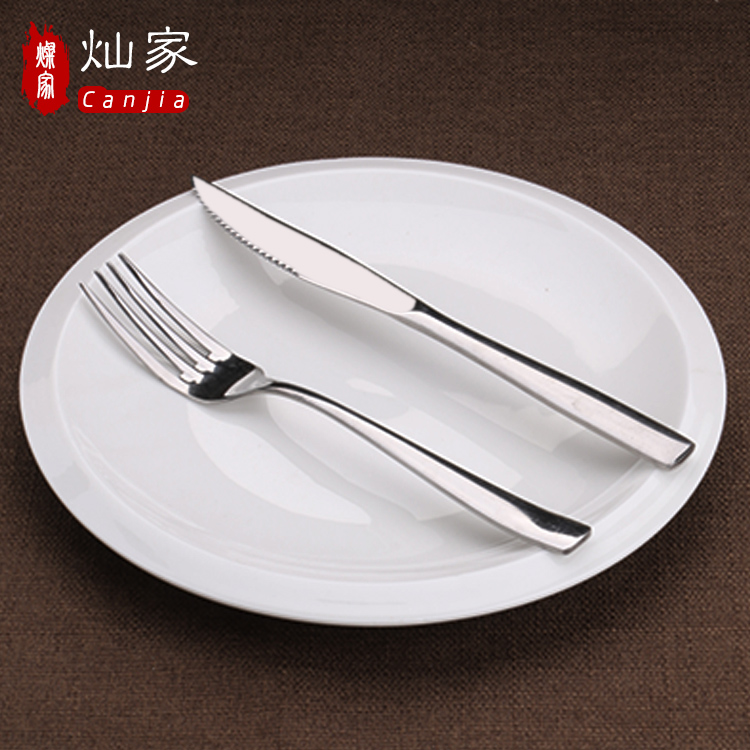 Can is home pure white ceramic tableware ceramic plate snack plate round plate steak western food dish dish dish