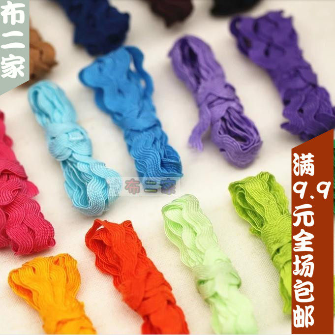 0 5cm wide DIY clothes accessories cute colorful wave lace wide water soldiers with decorative ribbon S with colored band strips