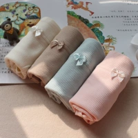 Màu rắn 100% cotton cao eo thoải mái tam giác đồ lót nữ quần lót cotton quần lót chữ c