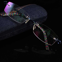 Flanston Franconston ultra-light men mens rimless glasses frame glasses frame womens myopia eyes with eyes