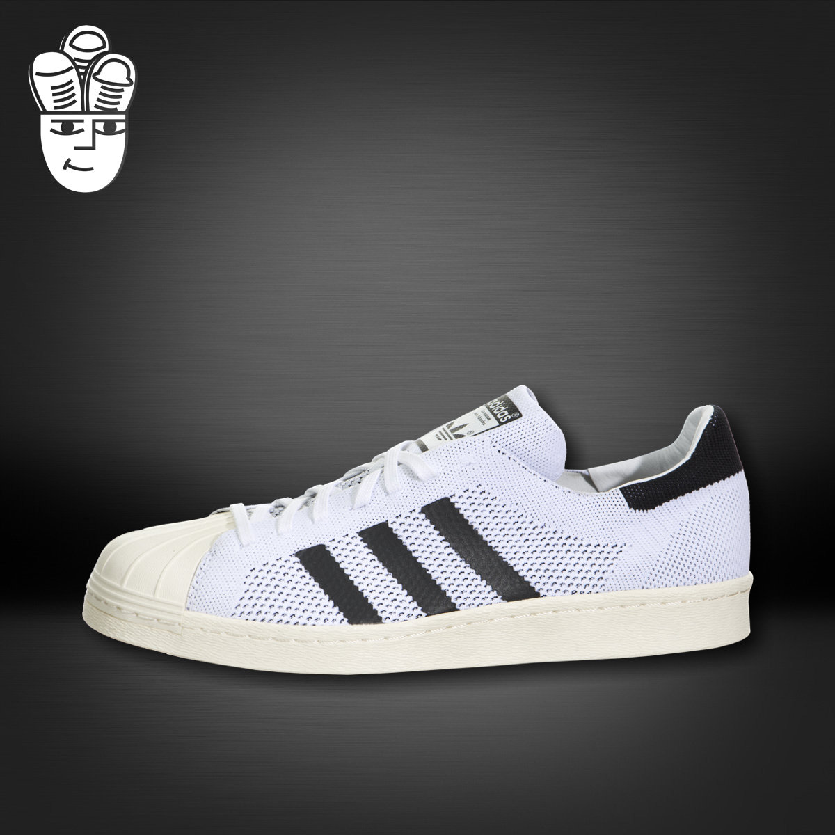 Adidas Superstar Primeknit 三叶草男子复古板鞋 经典贝壳头