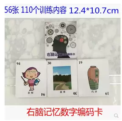 Leading the right brain development training of the right brain memory training Digital coding card