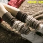 Quần legging gối mùa xuân vớ dài sọc len chân bộ xuất khẩu chân Hàn Quốc chân định hình cọc vớ vớ