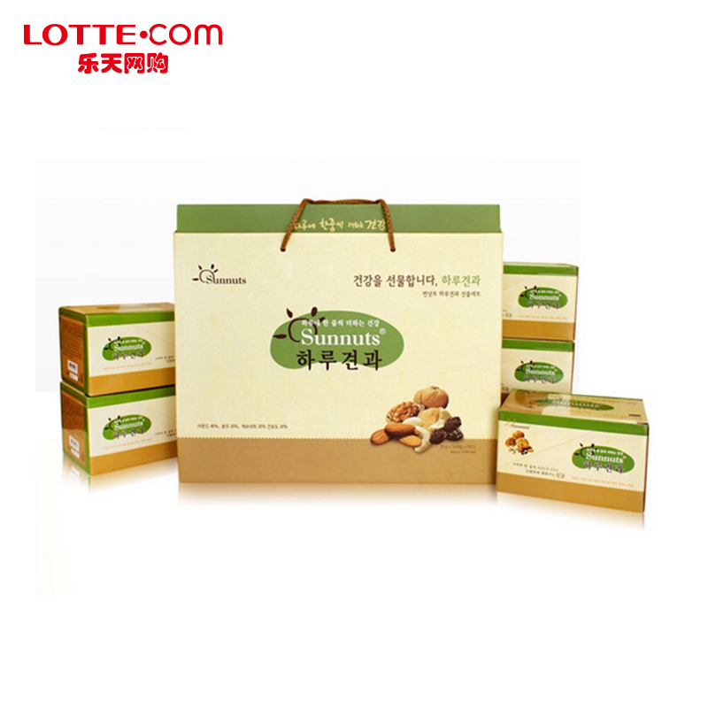 乐天网购韩国进口综合坚果礼品套装营养健康休闲零食干果1250g