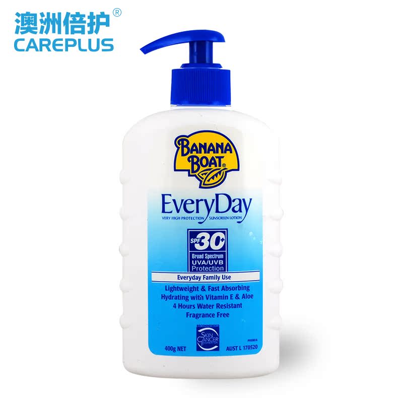 Banana Boat 香蕉船家庭日用装防晒霜SPF30+ 400g  澳洲正品直邮