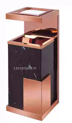 Promotion natural marble trash can high-end community elevator mouth fruit box luxury Ashash barrel hotel office