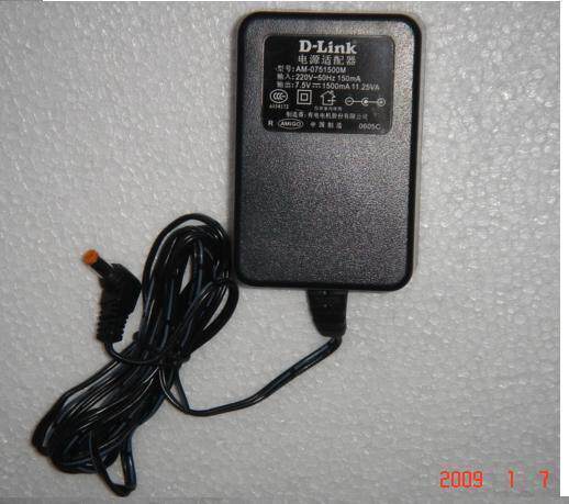 Original Fitted Friendship D-LINK Router 7 5V1500mA Power Supply Adapter :AM-0751500M