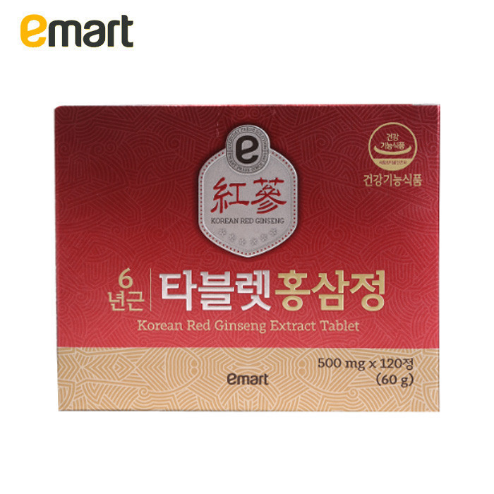 *EMART海外六年根高丽红参粉片500mg*120粒