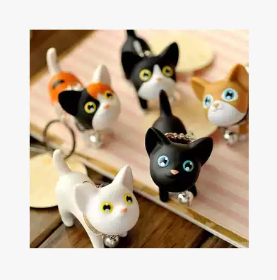 Kitten keychain Couple keychain Men's Korean creative cute pendant Women's car key pendant gift