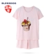 BLESSDOG Con Chó Màu Xanh 2018 Cô Gái Mới Ngắn Tay Áo Bộ T-Shirt Sợi Tre T-Shirt Trẻ Em Vòng Cổ Áo Mùa Hè