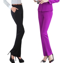 (Special offer every day)Straight work pants Formal pants Professional trousers Womens autumn and winter ol slim trousers black