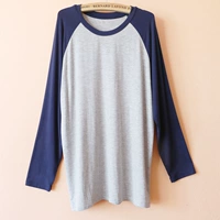 Mùa thu mới nam modal cotton raglan áo dài tay Áo thun thể thao giản dị đồ ngủ nhà có thể mặc bên ngoài đồ bộ mặc nhà mùa hè