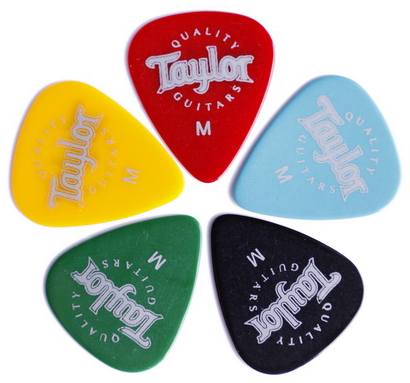 Guaranteed Taylor guitar picks 0 5 0 8 1 0 single piece spot