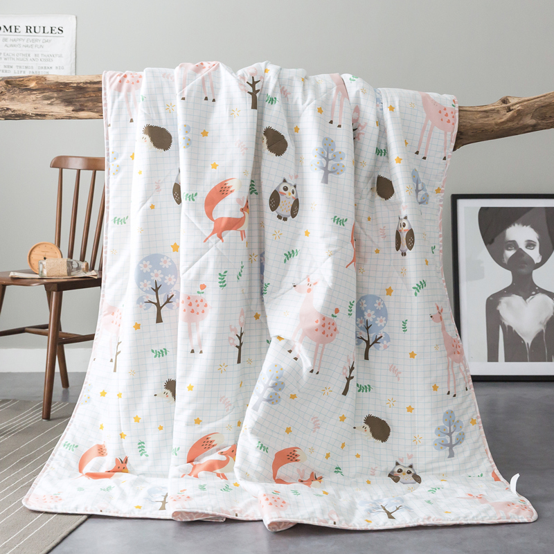 Cotton small fresh summer quilt Literary summer cool quilt washable air-conditioning quilt Pure cotton cartoon children's quilt summer quilt core