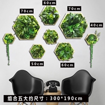 Six-sided simulation three-dimensional succulent plant wall decoration restaurant living room background wall creative wall wall decoration