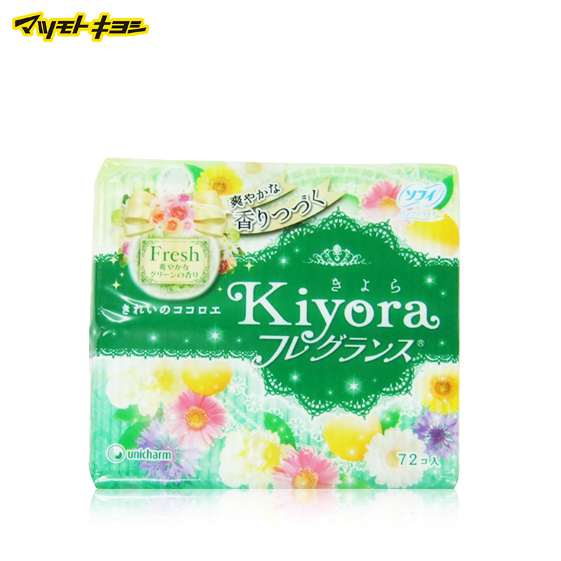 日本松本清直邮 苏菲Kiyora透气护垫14cm* 72片 清新香味
