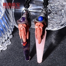 Yan Tang Nordic elf pendant Seven chakra necklace jewelry Crystal pendant Indian Elf magic old Mage pendant