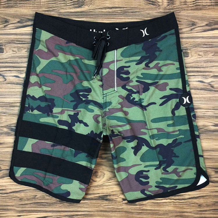 Men's Beach Shorts Elastic Surf Shorts Summer Loose Fitness Five-point Pants Casual Camouflage Pants Swimming Trunks Trendy