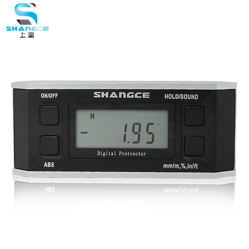 Upper measuring number display inclinometer 360 degree display angle ruler with magnetic horizontal ruler angle gauge high precision gradienter