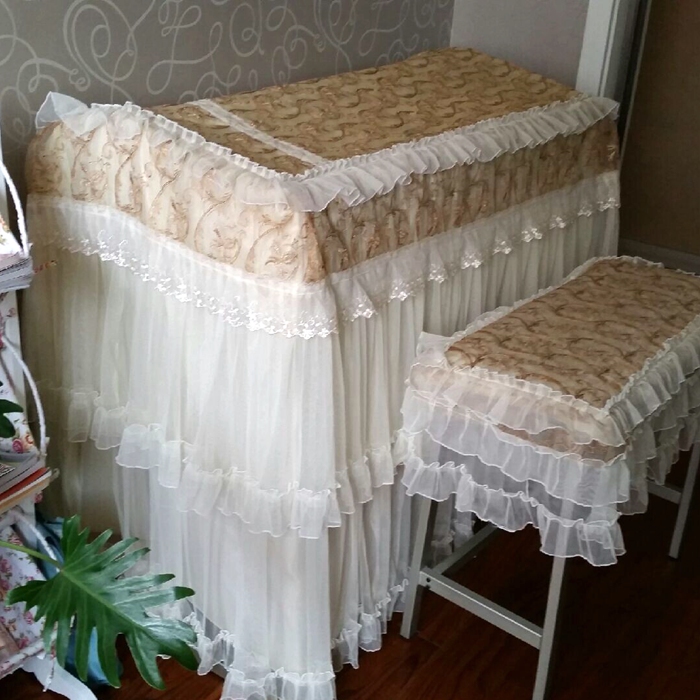 Shanye double row keyqin cover digital electronic piano 88 key piano cover dust cloth thick and simple modern lace