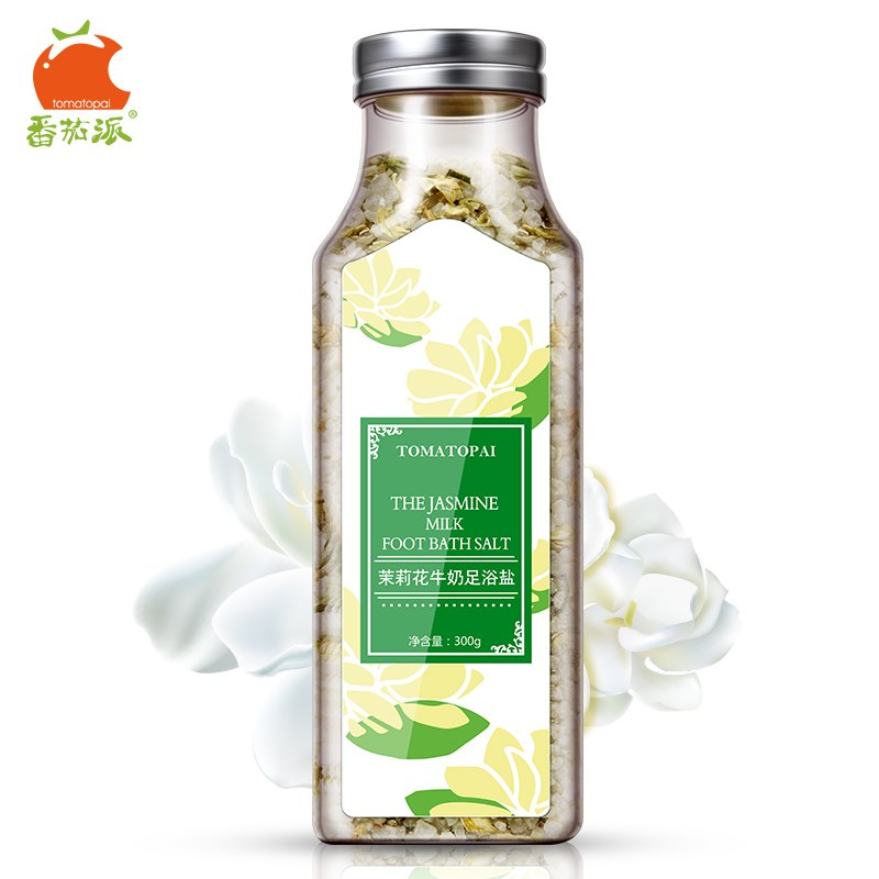 【天猫超市】番茄派茉莉花清香足盐300g去角质去死皮丝滑嫩白付一