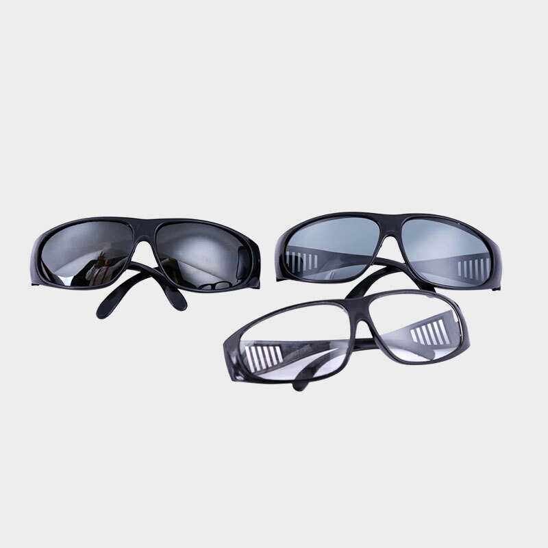 Factory direct sales arc flat photoelectric welding glasses eye protection plastic glass white gray black goggles