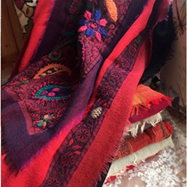 Three new to India Nepal pure wool scarf Kashmir hand embroidered big shawl tour