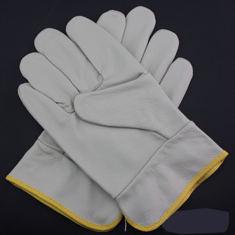Head - floor driver's gloves All - leather short welding home private light - colored dark driver gloves welded gloves