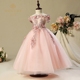 Công chúa váy cô gái đám cưới fluffy cô gái từ vai ăn mặc con máy chủ đàn piano trang phục hoa cô gái ăn mặc đầm cho bé Váy trẻ em