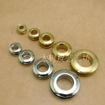Copper threaded link can screw the eyelet Brass chrome-plated bright silver eyelet Handmade leather luggage accessories
