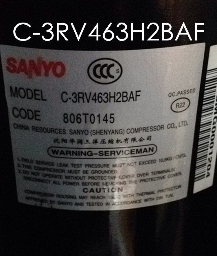 Original brand new 3-piece China Resources Sanyo air conditioning compressor C-R221H5W