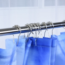 Hulu ring 304 stainless steel gourd type five-ball ball ball shower curtain adhesive hook shower curtain ring metal hook shower curtain accessories